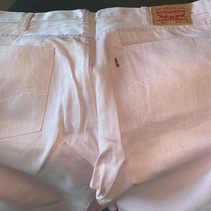 MENS PINK LEVI STRAUSS JEANS / size W40 L32